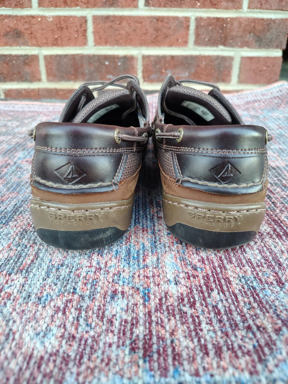 Sperry Men's Brown Two-Tone Leather Topsider Boat Shoes